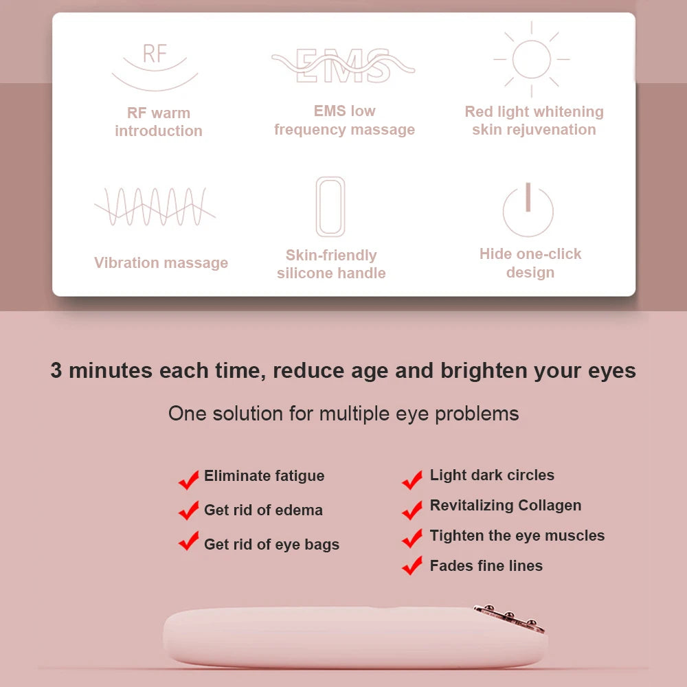 Barbie Electric Eye Massager ā RF & Vibration Therapy for Dark Circles & Puffiness