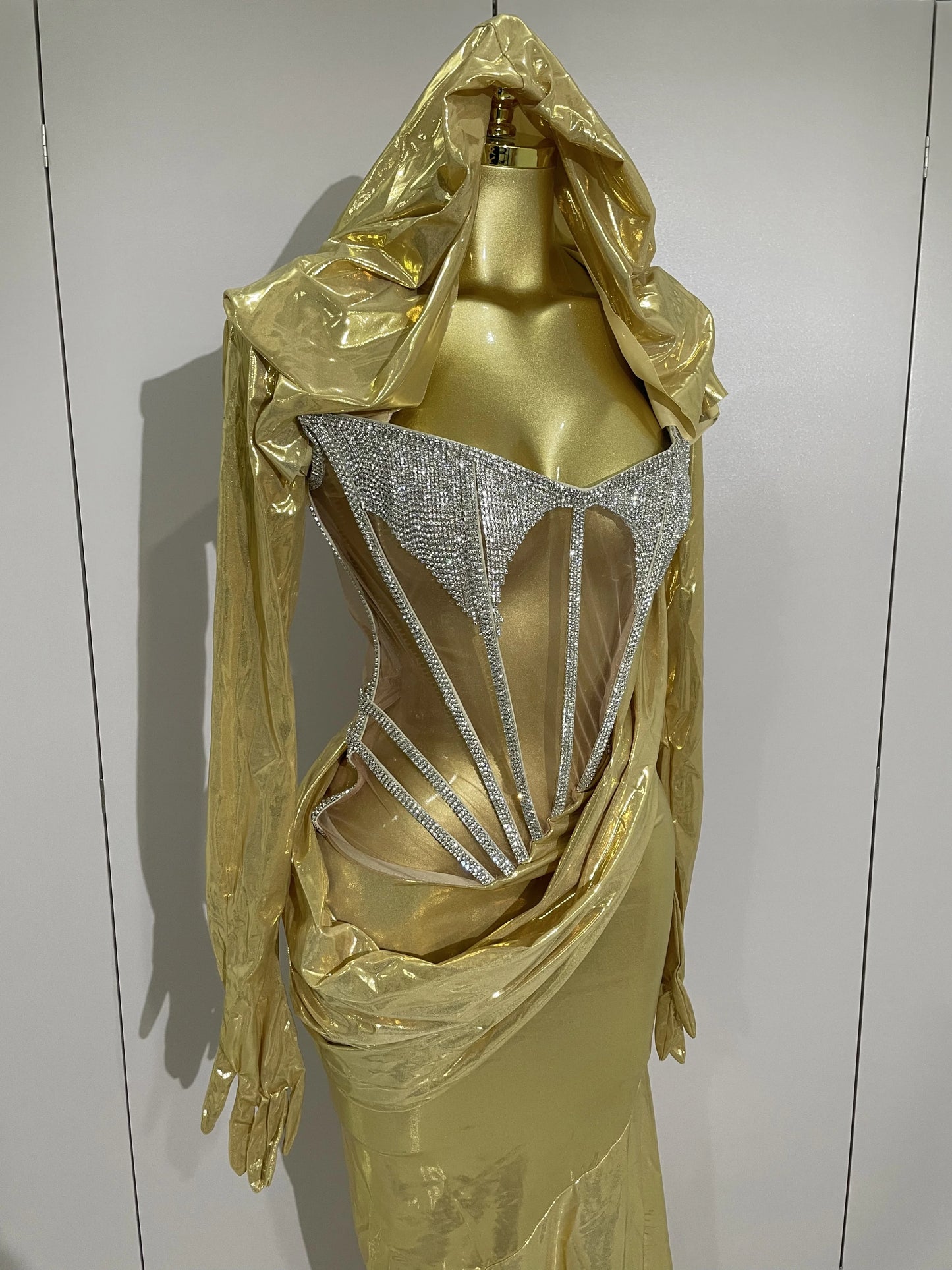 Sexy Sparkly Diamond Long Dress Two Pieces Sets Women Nightclub Party Celebrate Dance Singer Performance Costume Stage Outfit