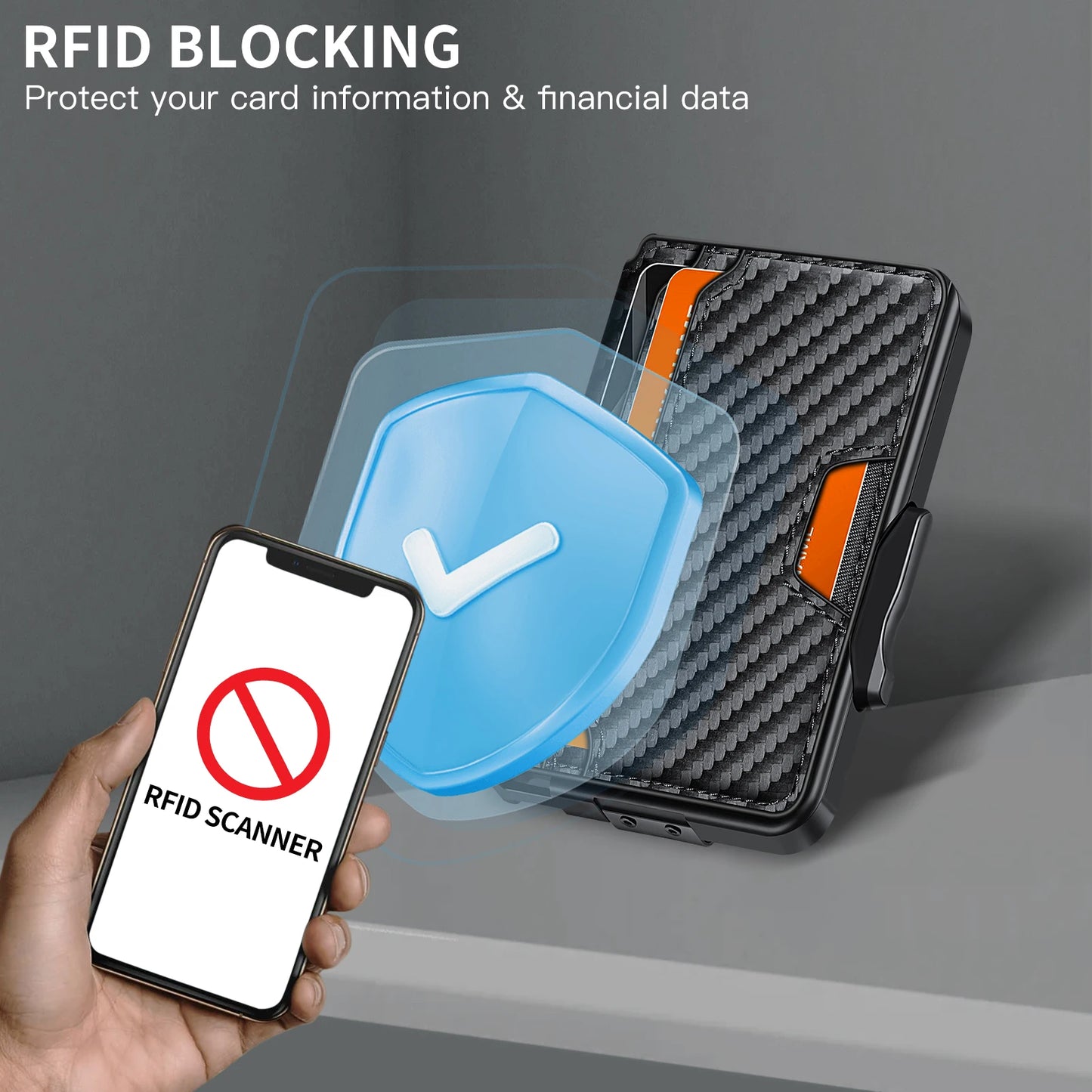 Slim Pop-Up Wallet RFID Blocking for Men with Card Holder