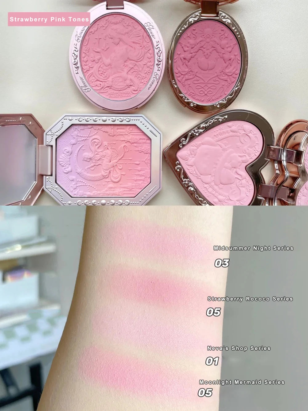 Flower Knows Full Collection Blush Natural Matte Cheek Color Long Lasting Waterproof Lightweight Vegan 5g