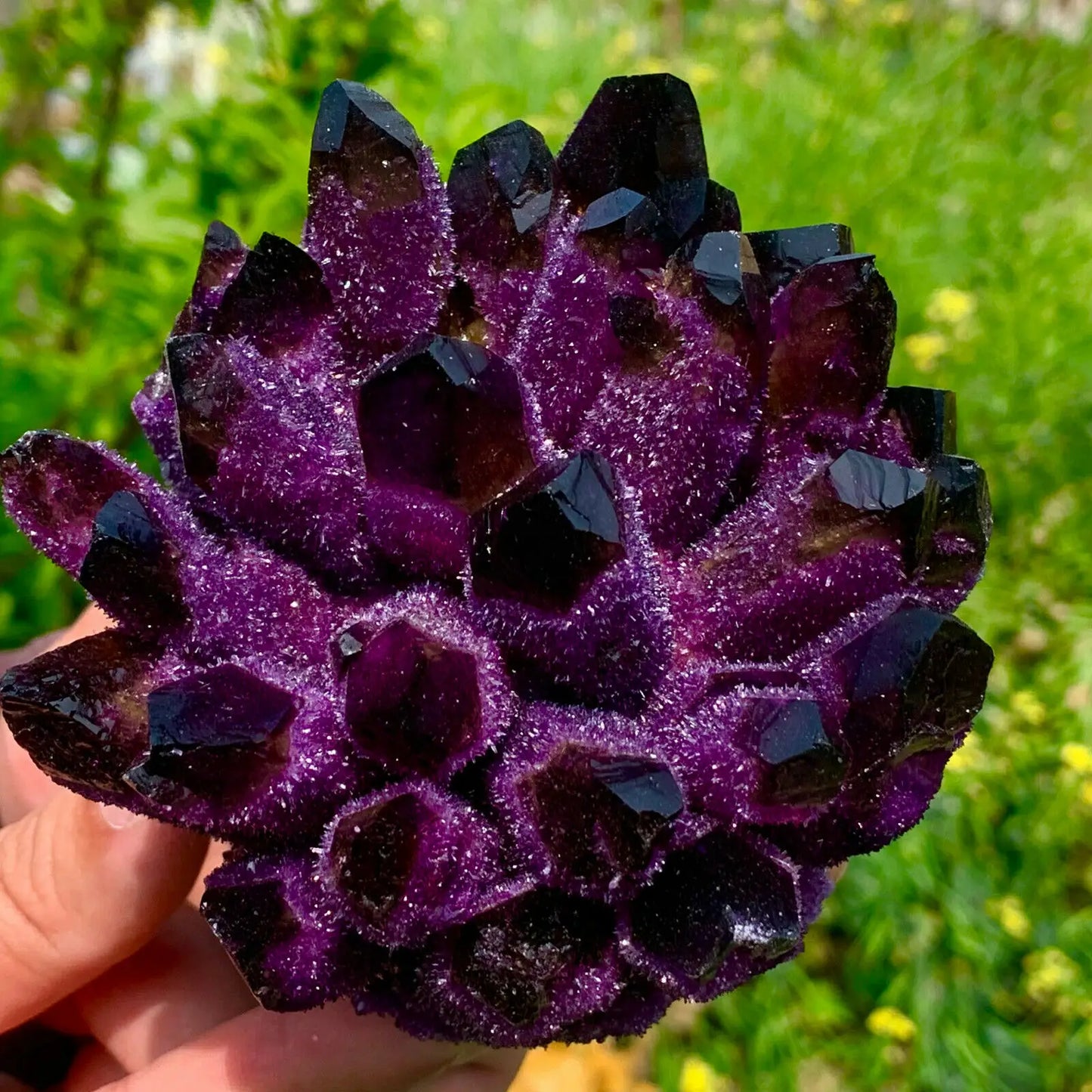 Natural Violet Ghost Phantom Quartz Cluster - Healing Crystal Specimen, Purple Quartz Decor, Spiritual Energy Stone, Gift for Crystal Collectors