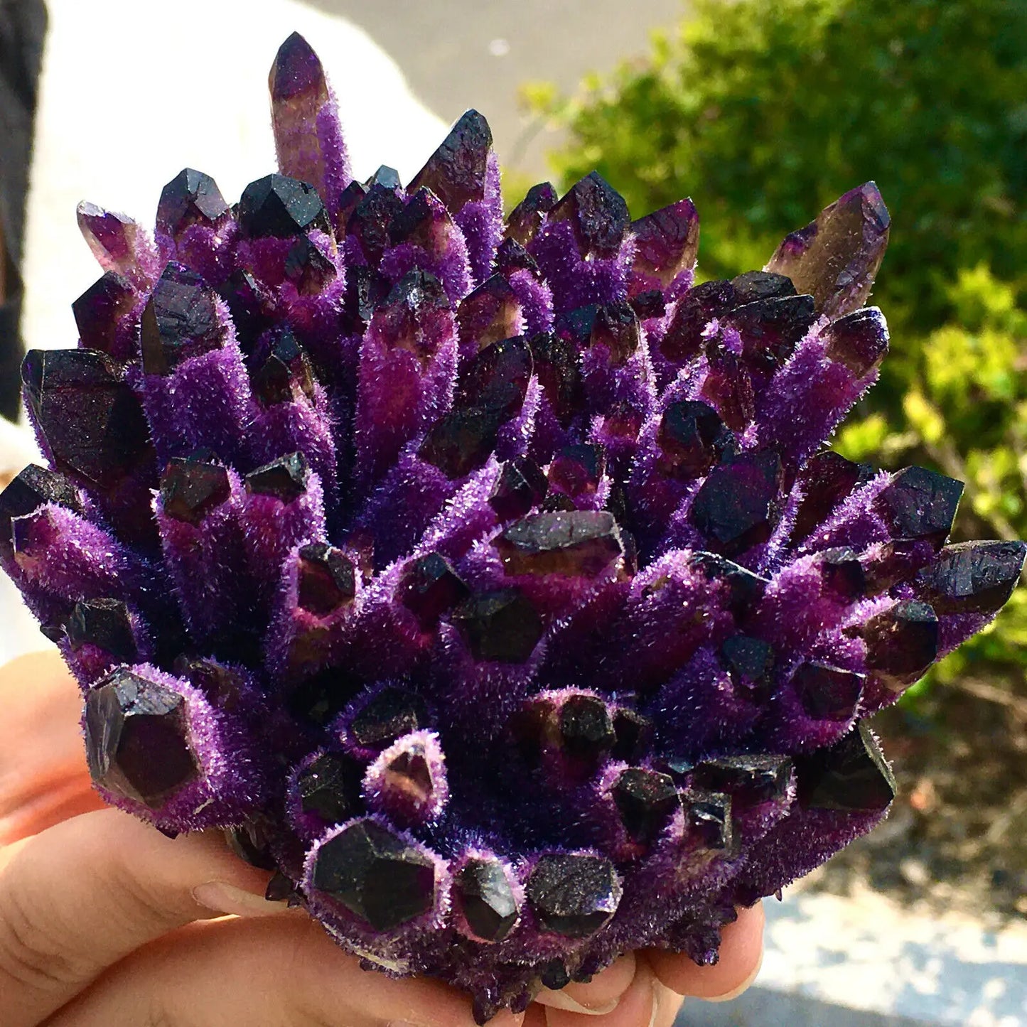 Natural Violet Ghost Phantom Quartz Cluster - Healing Crystal Specimen, Purple Quartz Decor, Spiritual Energy Stone, Gift for Crystal Collectors
