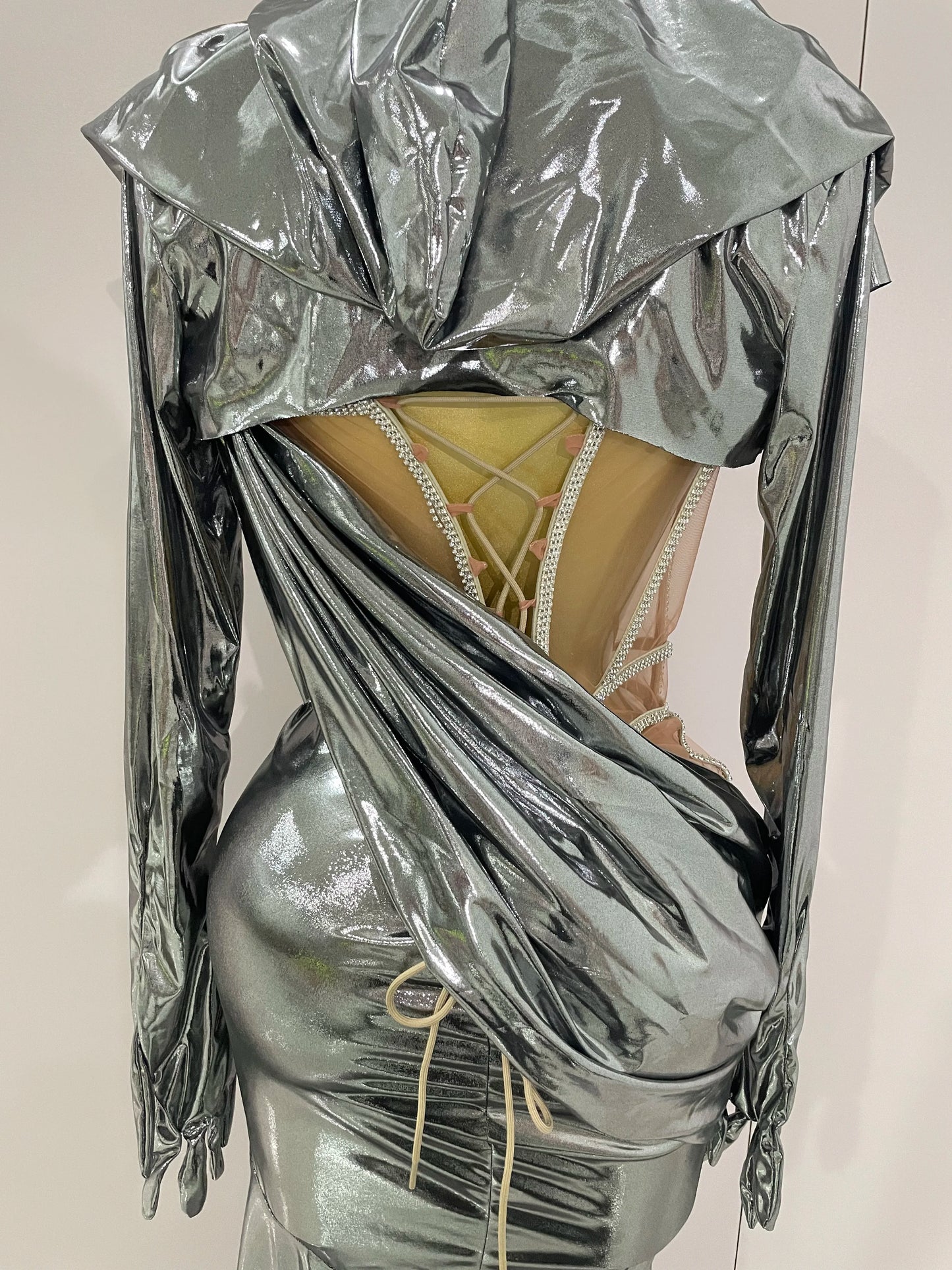 Sexy Sparkly Diamond Long Dress Two Pieces Sets Women Nightclub Party Celebrate Dance Singer Performance Costume Stage Outfit