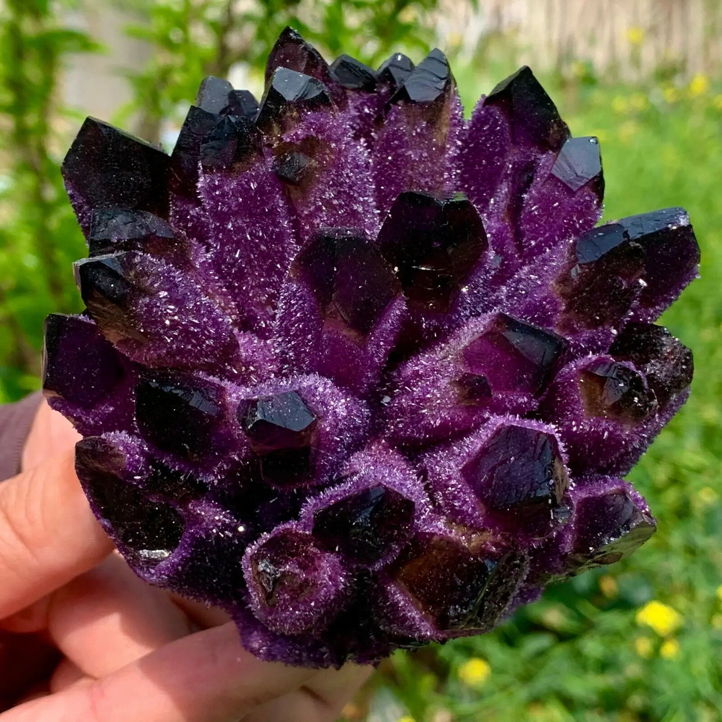 Natural Violet Ghost Phantom Quartz Cluster - Healing Crystal Specimen, Purple Quartz Decor, Spiritual Energy Stone, Gift for Crystal Collectors