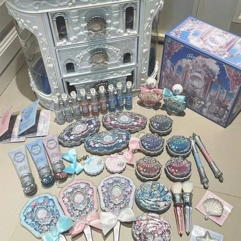 Flower knows Little Angel Big Makeup Sets Gift Box All In Eyeshadow Blush Cream Matte Lipstick Highlighter Full Kit De Maquillaje