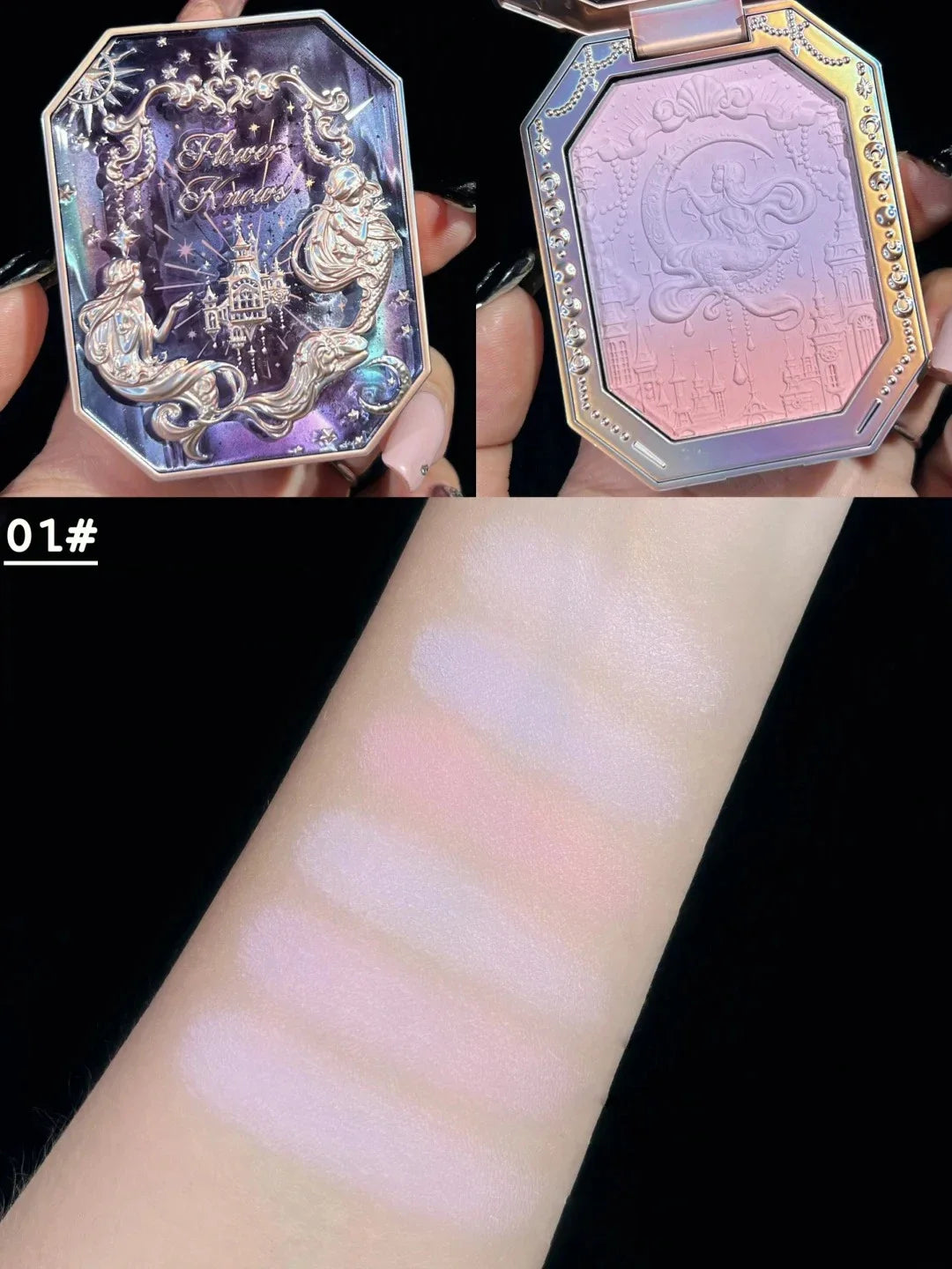 Flower Knows Moonlight Mermaid Blush Powder 5g Long Lasting Soft Matte Vegan Waterproof Natural Glow Fairycore Cheek Makeup