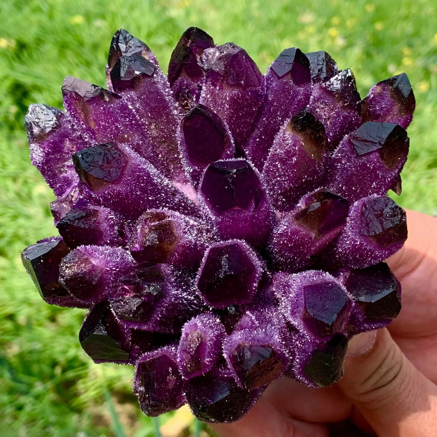 Natural Violet Ghost Phantom Quartz Cluster - Healing Crystal Specimen, Purple Quartz Decor, Spiritual Energy Stone, Gift for Crystal Collectors