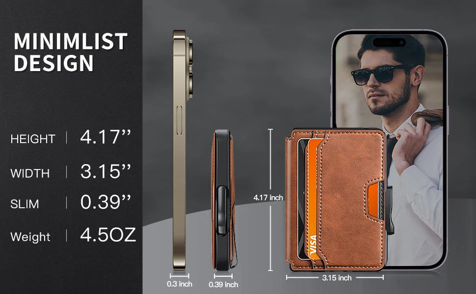 Slim Pop-Up Wallet RFID Blocking for Men with Card Holder