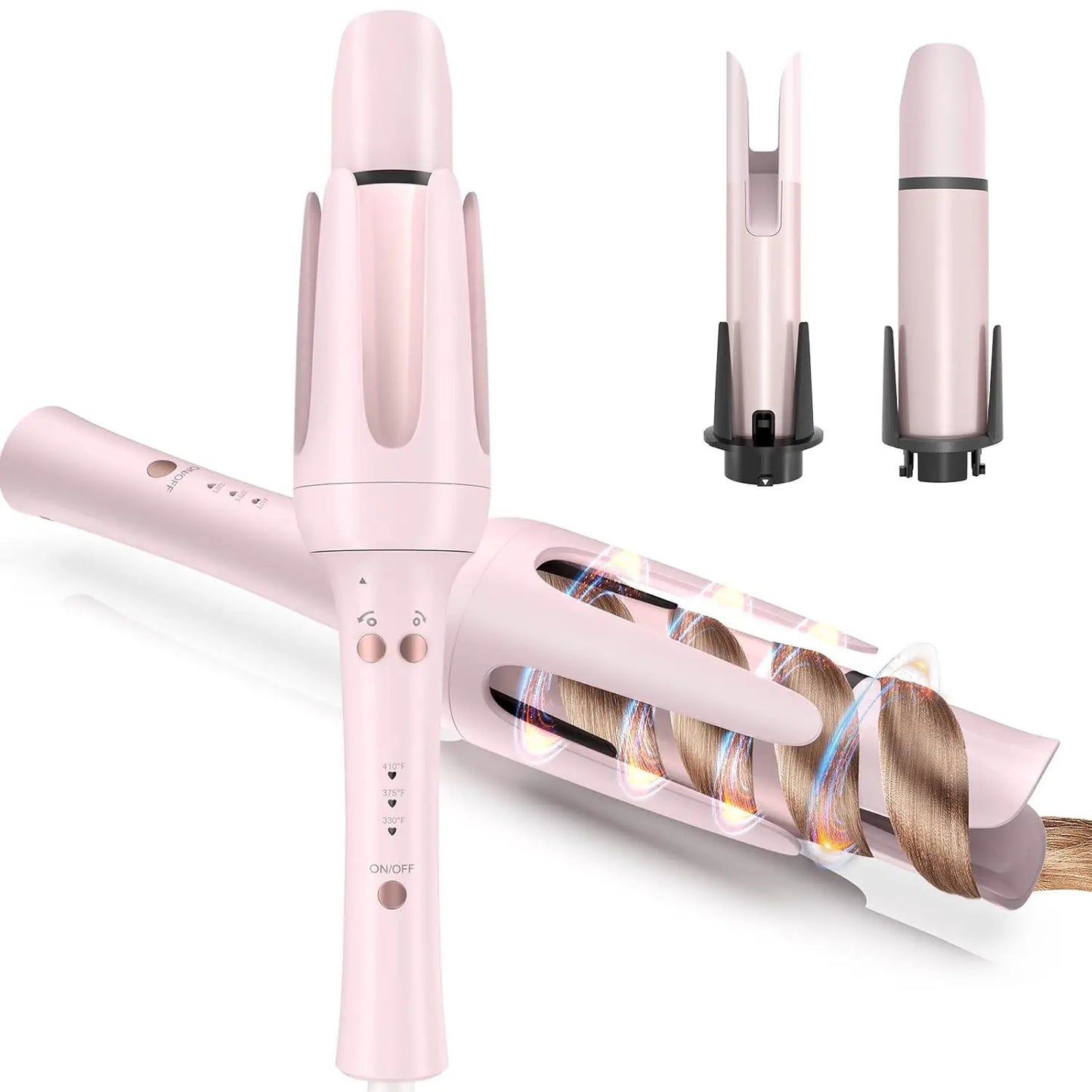 BESTOPE PRO Automatic Hair Curler – 2 Interchangeable Barrels & 3 Heat Settings