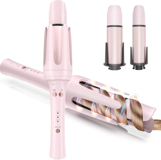 BESTOPE PRO Automatic Hair Curler – 2 Interchangeable Barrels & 3 Heat Settings