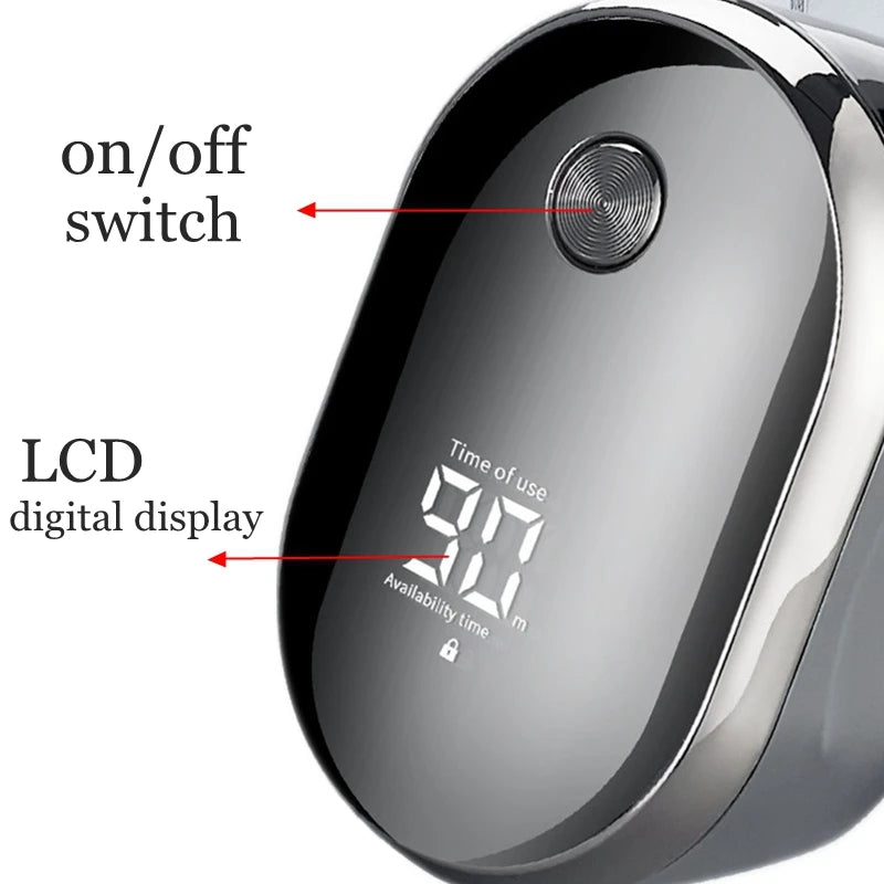 Electric Shaver Kit Men 5in1Wet DryRazor Beard Trimmer Digital Display Face Body Shaving Tool