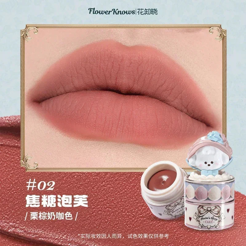 Flower Knows Midsummer Night Series Mirror Lip Gloss Film-forming Lip Balm Moisturizing Long Lasting Non-sticky ALL Lips Makeup