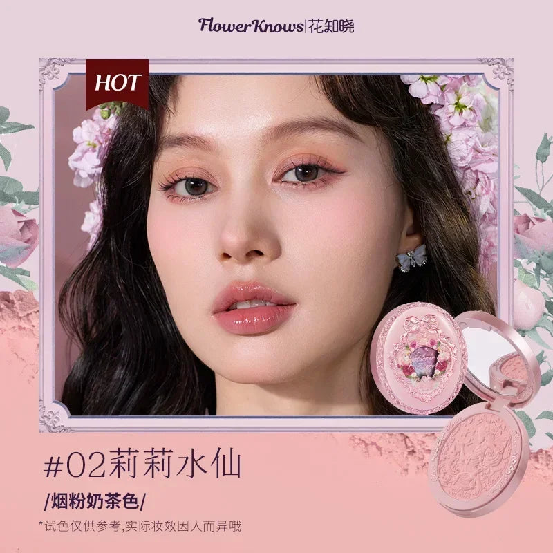 Flower Knows Swan Ballet Setting Rose Scent Loose Powder Makeup Matte Finishing Oil Control Setting Powder Make-up For Women