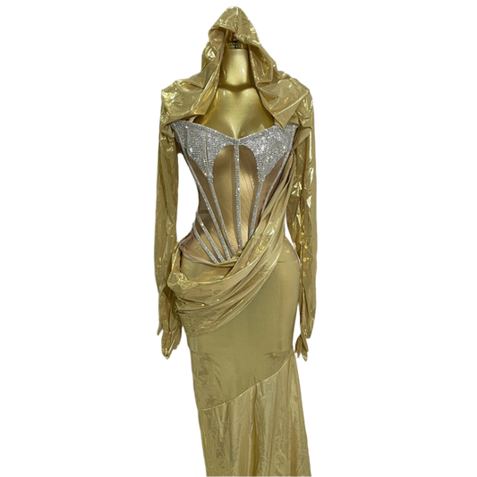 Sexy Sparkly Diamond Long Dress Two Pieces Sets Women Nightclub Party Celebrate Dance Singer Performance Costume Stage Outfit