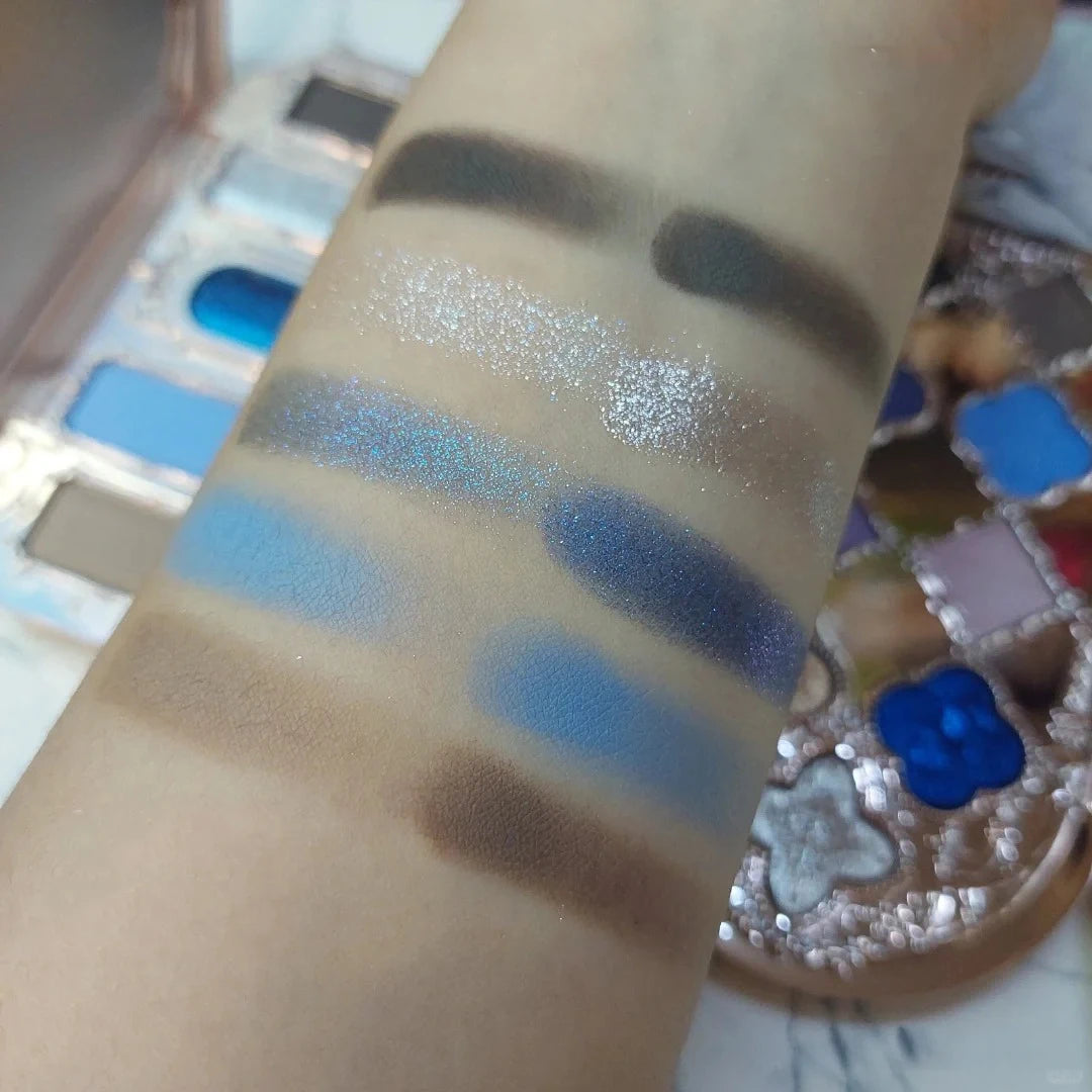 Flower Knows Little Angel 9 Color Eyeshadow Palette Matte Shimmer Glitter Vegan Cruelty Free Waterproof High Pigment eyeshadow