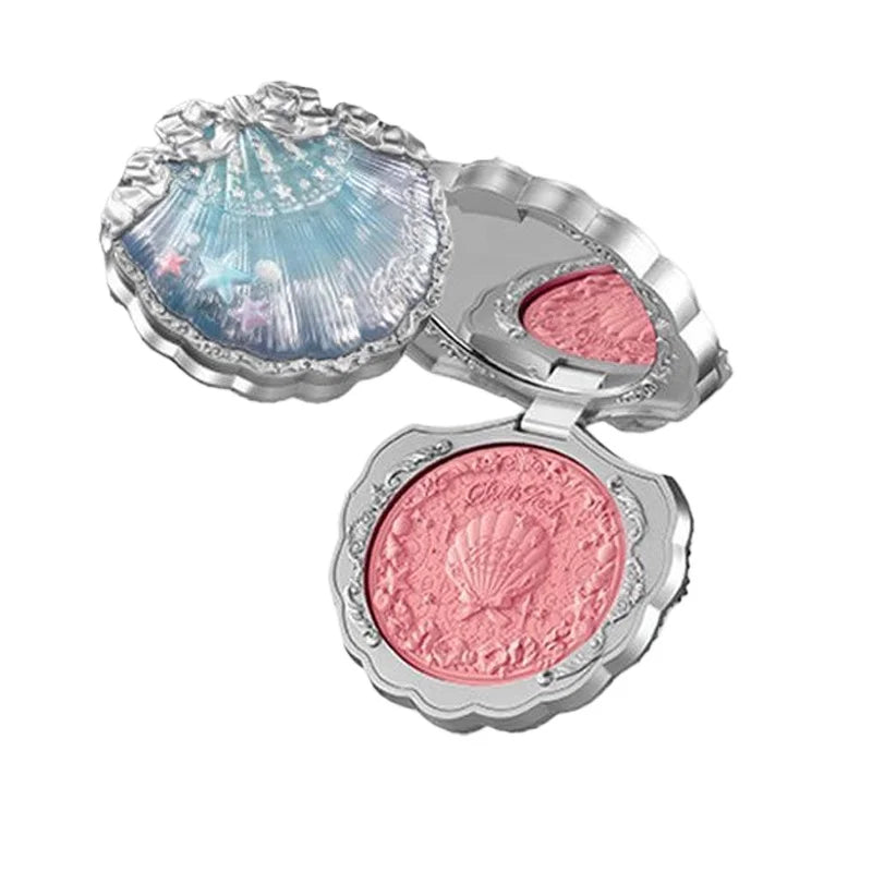 Makeup Flowerknows Shell Pearl Collection Silk Satin Blusher Lightweight Highly Pigmented Blush Powder Long Lasting Face Blushes