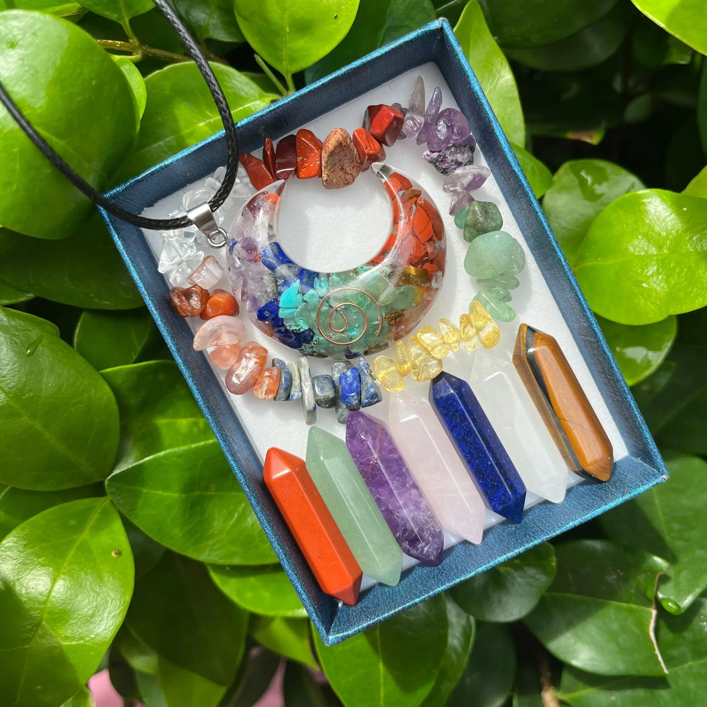 Chakra Healing Crystals Gift Set - 9pcs Quartz Stones for Energy Balance, Meditation & Home Deco