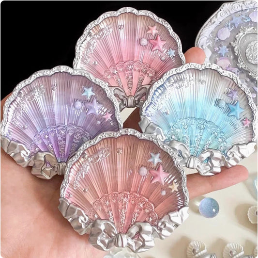Flower Knows Shell's Jewel Collection Silk Satin Blush 5g Highlight Hybrid Colorful pearls, as soft as silk Beachy glow Makeup