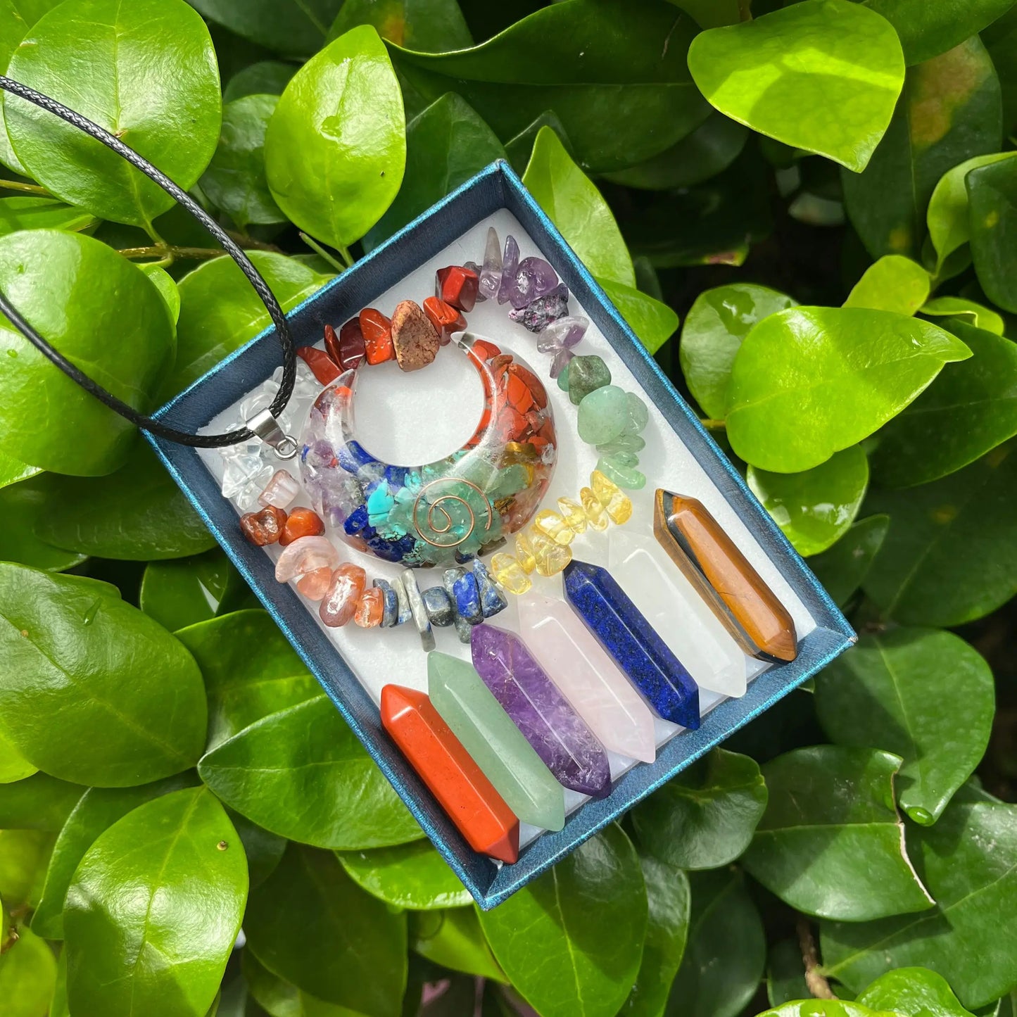 Chakra Healing Crystals Gift Set - 9pcs Quartz Stones for Energy Balance, Meditation & Home Deco