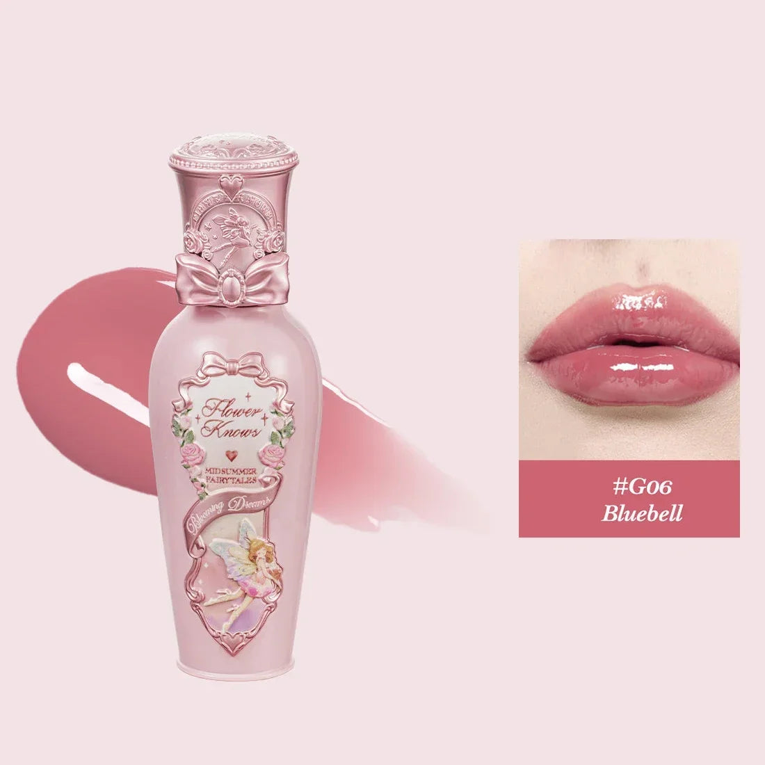 Flower Knows Midsummer Fairytales Jelly Lip Lacquer Long Lasting Glossy Tint Hydrating Moisturizing Vegan Lip Gloss Makeup