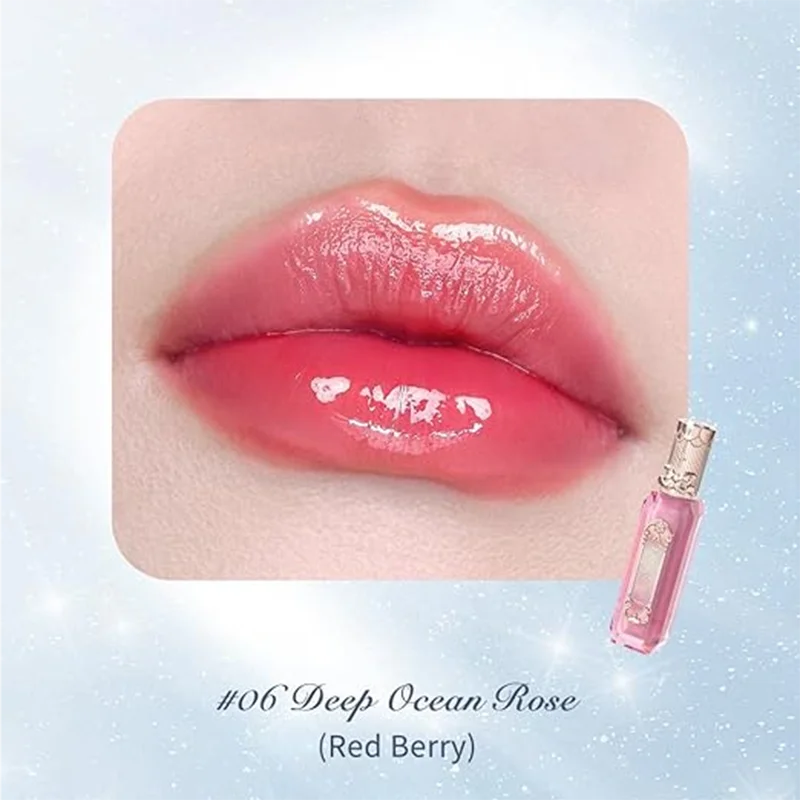 Flower Knows Moonlight Mermaid Lip Gloss Hydrating Long Lasting Mirror Shine Glossy Lip Tint Liquid Lipstick for Women Makeup