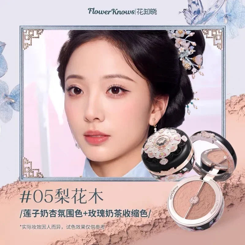 Flower Knows Swan Ballet Setting Rose Scent Loose Powder Makeup Matte Finishing Oil Control Setting Powder Make-up For Women
