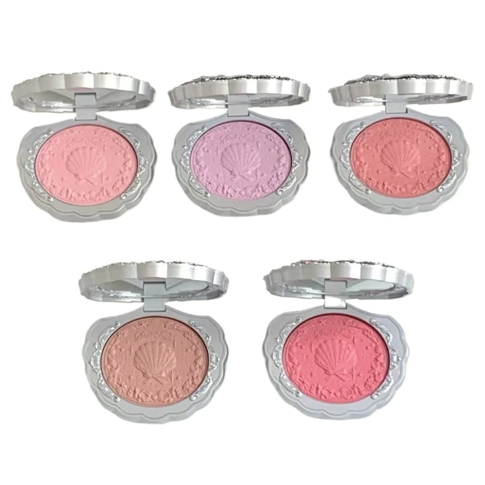Makeup Flowerknows Shell Pearl Collection Silk Satin Blusher Lightweight Highly Pigmented Blush Powder Long Lasting Face Blushes