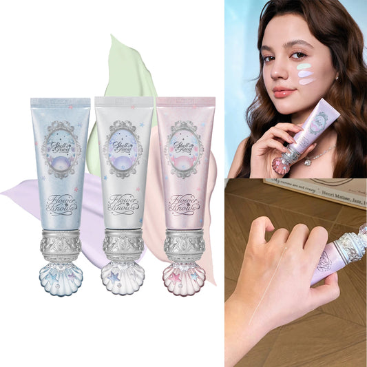 Flower Knows Primer Makeup Shells Jewel Radiance Hydrating Long Lasting Vegan Cruelty Free Base Primer 45g