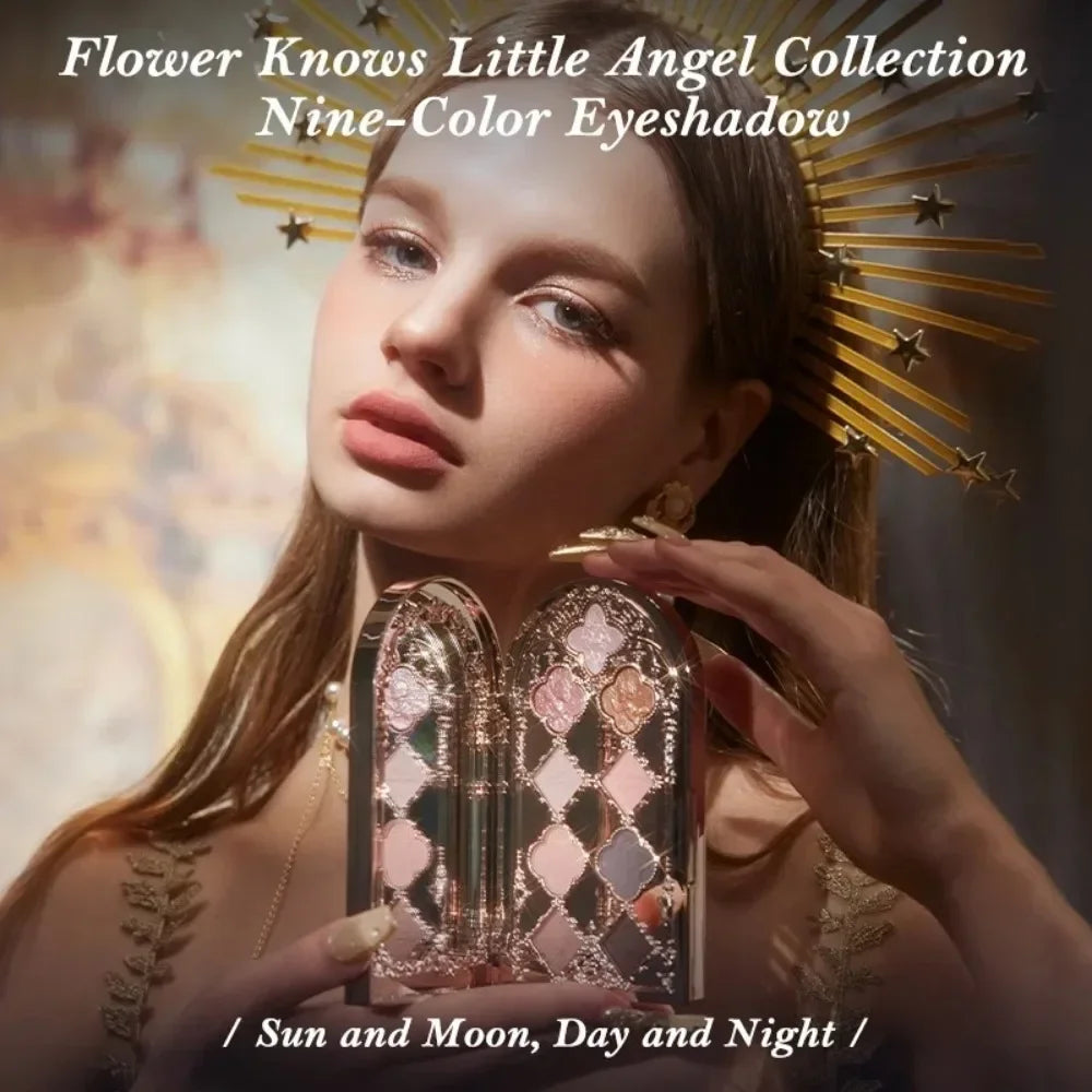 Flower Know Little Angel Collection Makeup Gift Box Eyeshadow Blush Cream Matte Lipstick Highlighter Full Kit All In One