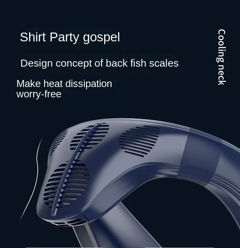 Neck & Back Cooling Fan – Hands-Free Comfort Anywhere