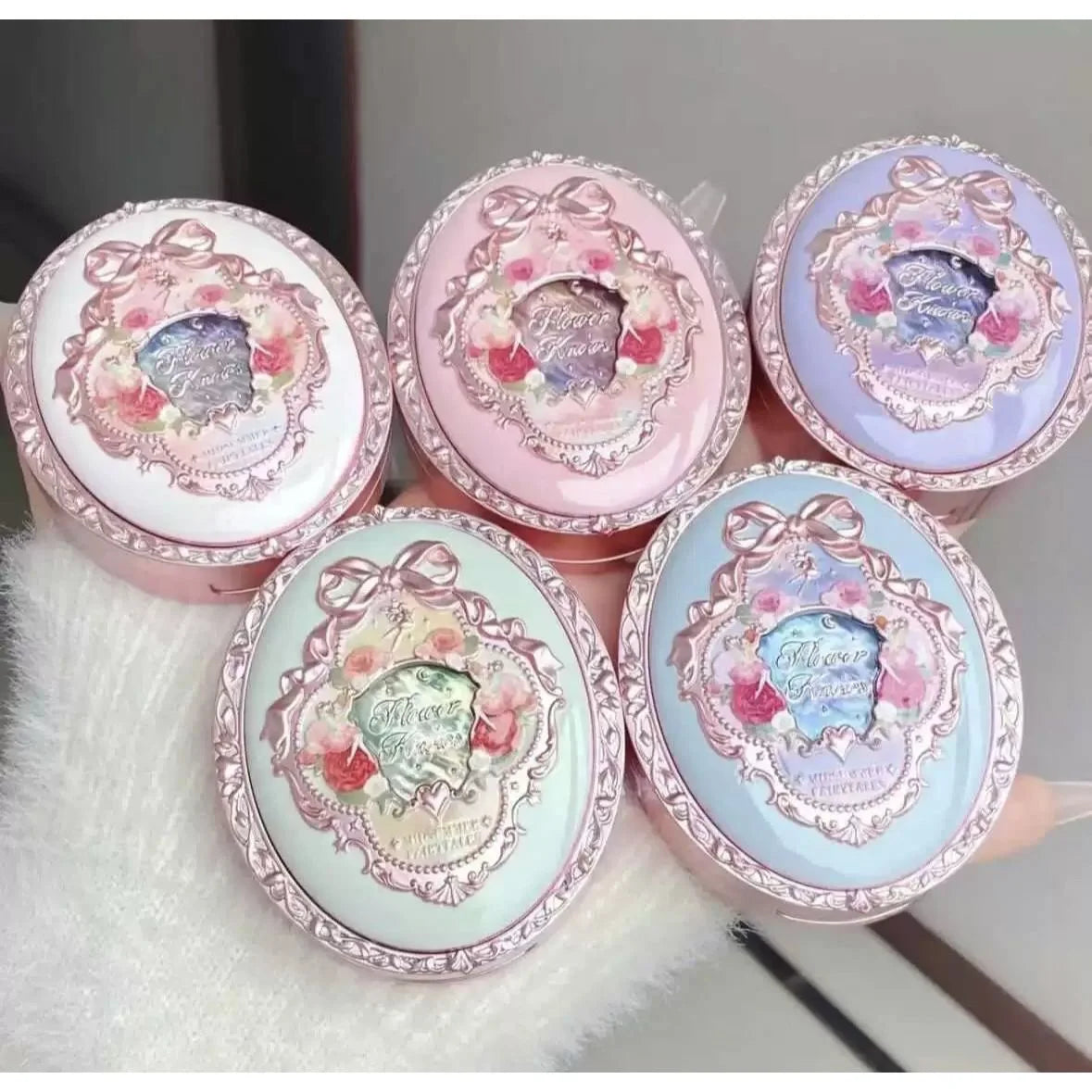 Makeup Flowerknows Shell Pearl Collection Silk Satin Blusher Lightweight Highly Pigmented Blush Powder Long Lasting Face Blushes