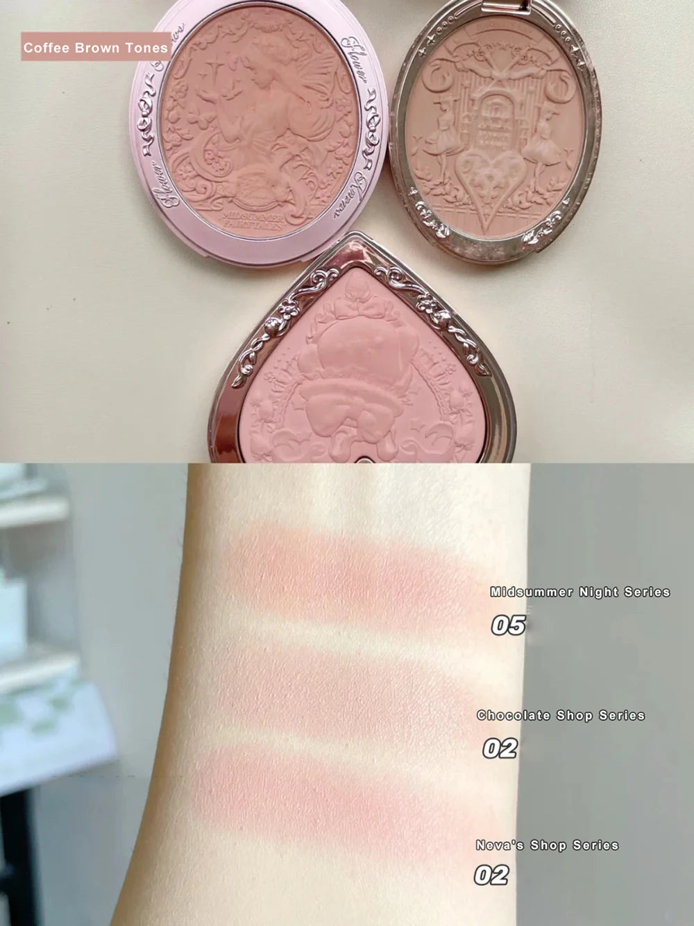 Flower Knows Full Collection Blush Natural Matte Cheek Color Long Lasting Waterproof Lightweight Vegan 5g