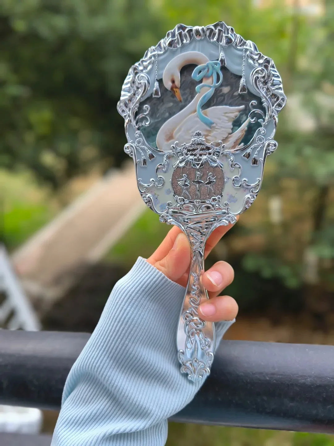 Mirror Moonlight Mermaid Collection Handheld Limited Edition Mirror White, Blue, Pink, and Chocolate Fairy Design
