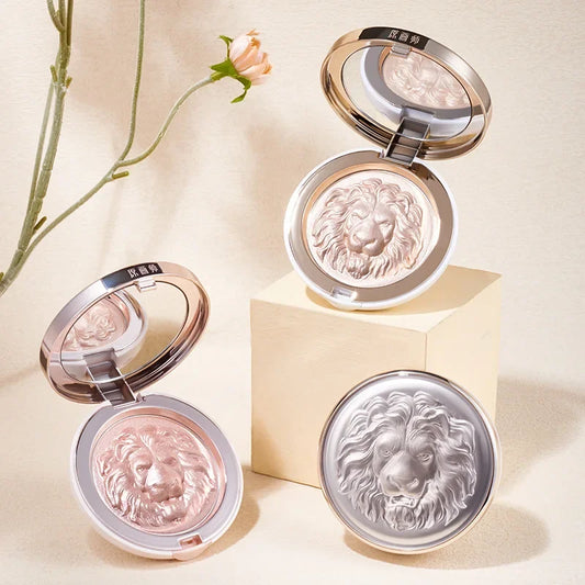 High Glossy Face Illuminator Highlighting & Contour Palette Shade Face Pearlescent Lion Ginger Highlights Powder Private Label