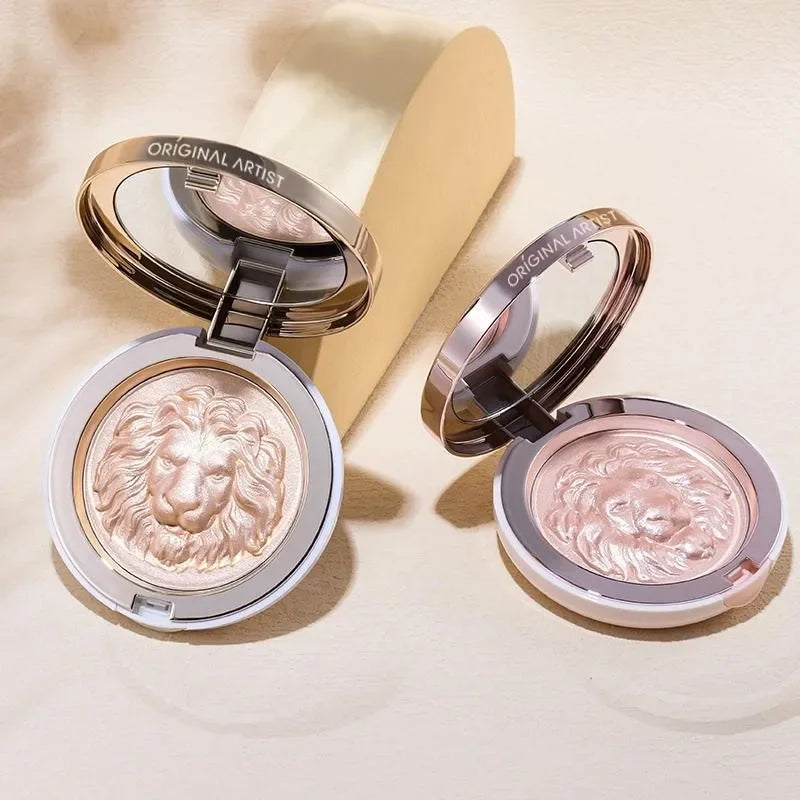 High Glossy Face Illuminator Highlighting & Contour Palette Shade Face Pearlescent Lion Ginger Highlights Powder Private Label