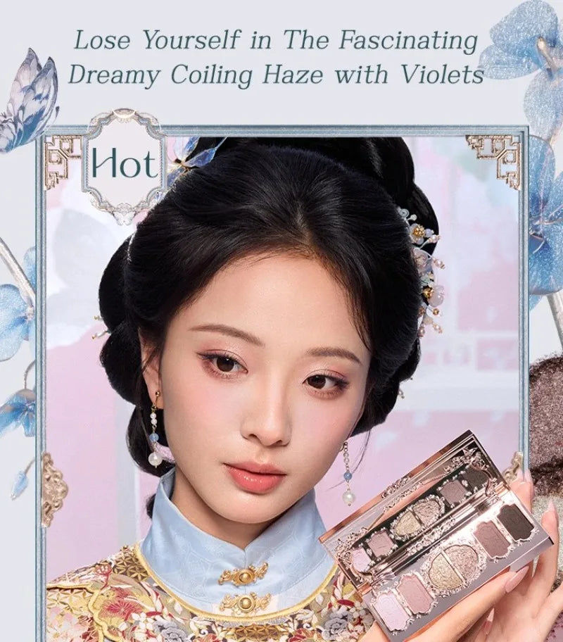Flowerknows All In One Mackup Set Gift Box Flower Knows Glitter Eye Shadow Palette Blusher Long Lasting Gloss Lipstick With Bag