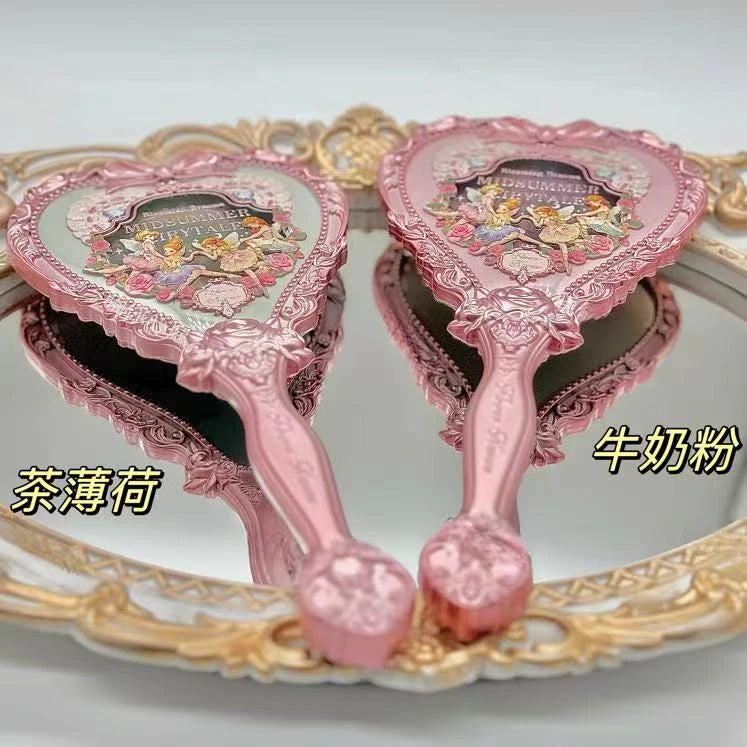 Flower Knows Little Angel Series Hand Holding Mirror 3 Types Exquisite Relief Makeup Tools
