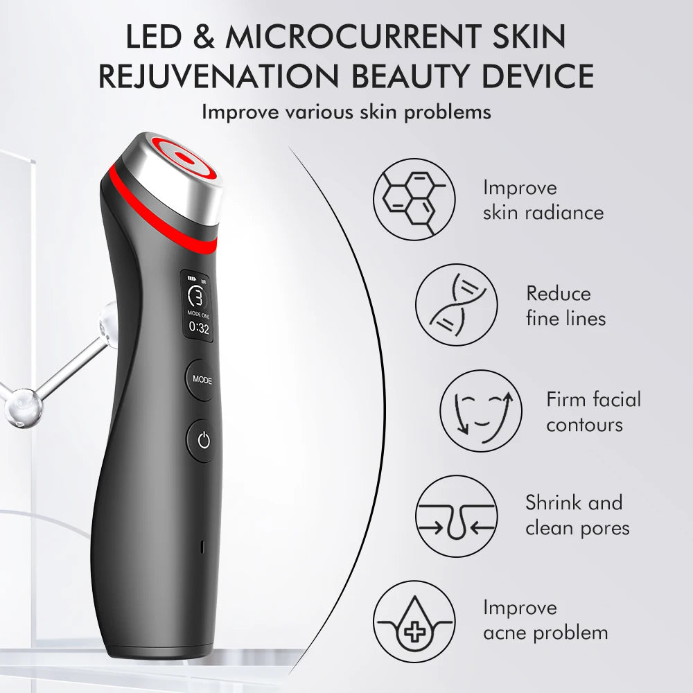 Age Boosters Pro R6 EMS RF LED Facial Device Skin Tightening Anti Wrinkle Pore Cleaner Beauty Tool