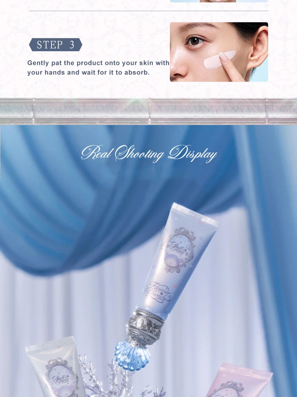 Flower Knows Primer Makeup Shells Jewel Radiance Hydrating Long Lasting Vegan Cruelty Free Base Primer 45g