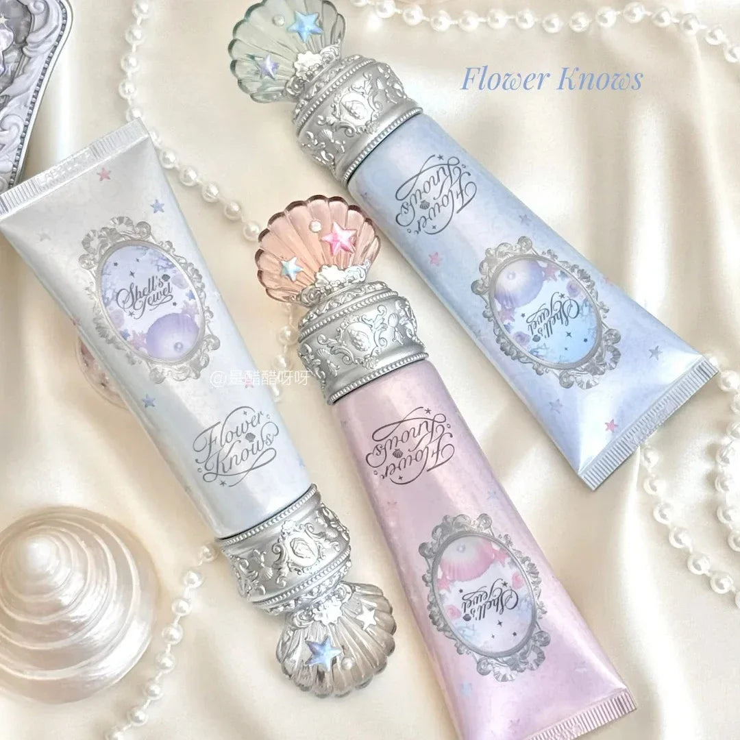 Flower Knows Primer Makeup Shells Jewel Radiance Hydrating Long Lasting Vegan Cruelty Free Base Primer 45g