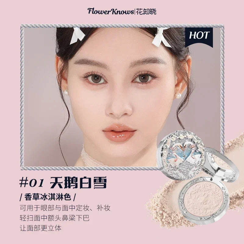 Flower Knows Cheek Blush Moonlight Mermaid Tri-Color Gradient Blusher in Matte Finish Vegan Cruelty Free Private Label Makeup