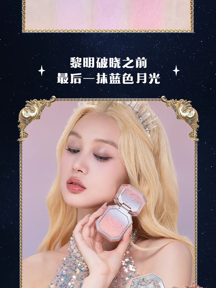 Flower Knows Moonlight Mermaid Cheek Blush Powder Gradient Blusher in Matte Finish Vegan Cruelty Free Private Label Makeup