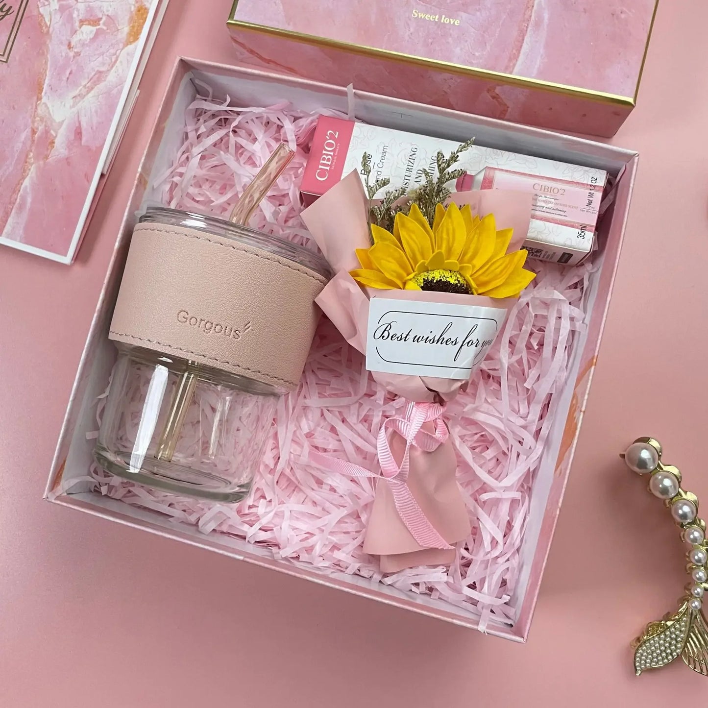 Luxury Gift Box Set for Women – Bridesmaid & Birthday Present with Accessories & Greeting Card