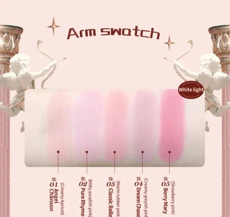 Flower Knows Strawberry Rococo Series Embossed Blush 5g Blush Powder Berry Mary Blusher Palette Makeup Profesional