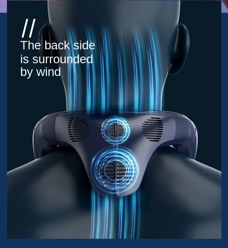 Neck & Back Cooling Fan – Hands-Free Comfort Anywhere