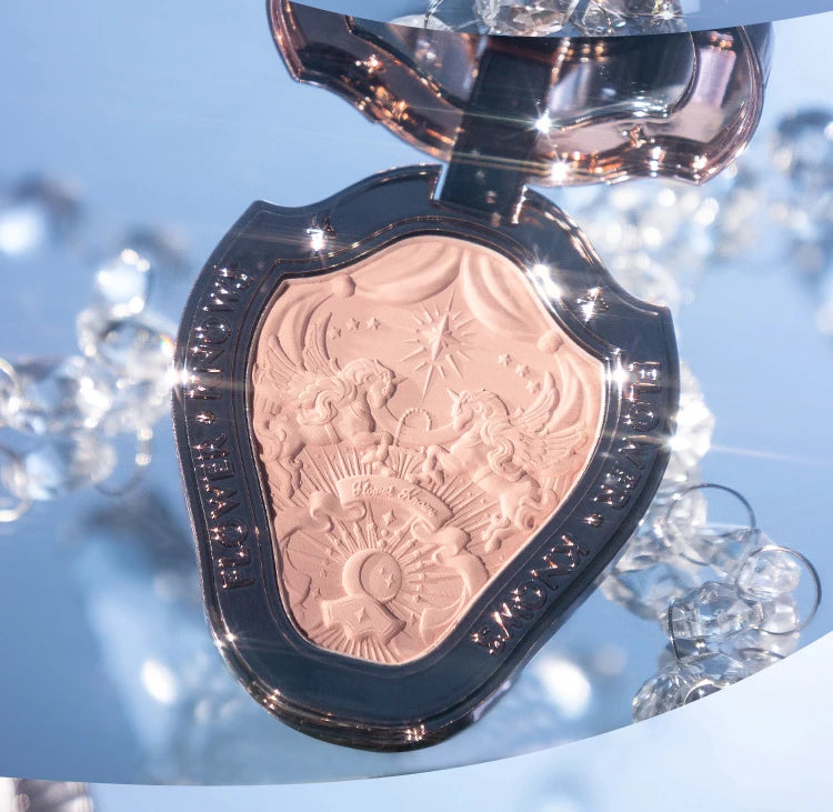 Flower Knows Embossed Blush Natural Cheek Blusher Matte Finish Cruelty-Free Powder Blush Makeup Matte Finish