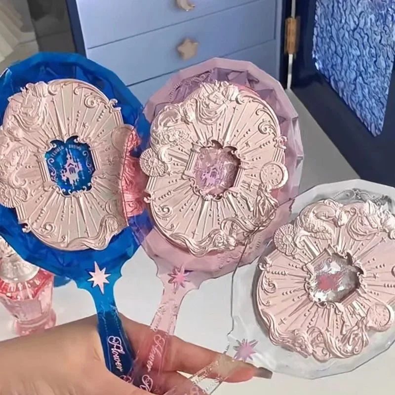 Mirror Moonlight Mermaid Collection Handheld Limited Edition Mirror White, Blue, Pink, and Chocolate Fairy Design