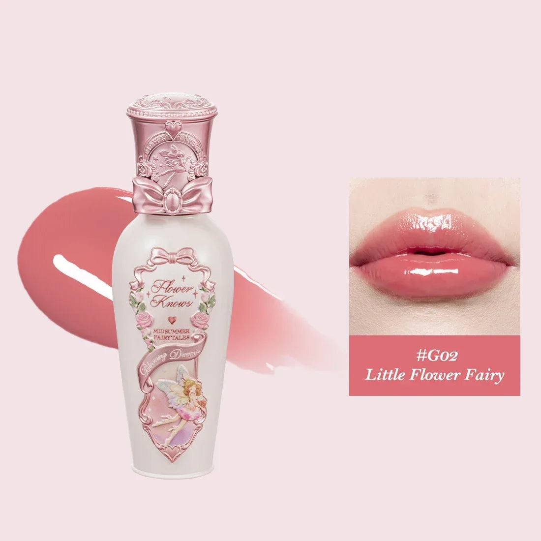 Flower Knows Midsummer Fairytales Jelly Lip Lacquer Long Lasting Glossy Tint Hydrating Moisturizing Vegan Lip Gloss Makeup