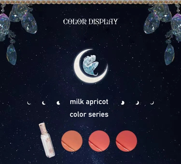 Flower Knows Moonlight Mermaid Series Jewelry Lip Glaze Moisturizing Non-sticky Glossy mirror surface Hydrating Long-lasting