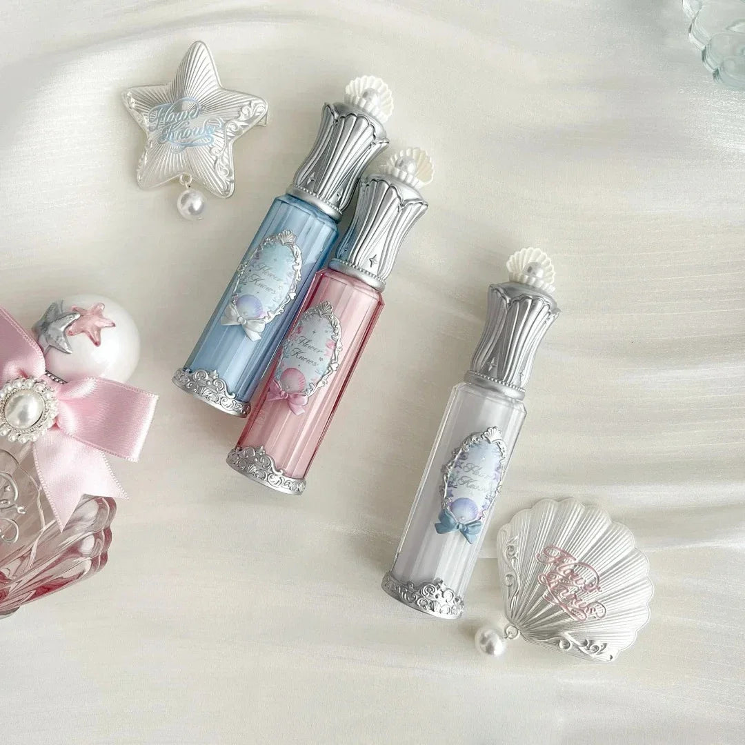 Flower Knows  Shell's Jewel Mermaid Makeup Gift Set Eyeshadow Lip Gloss Blush Ocean Theme Cosmetic Kit for Girls New Arrival